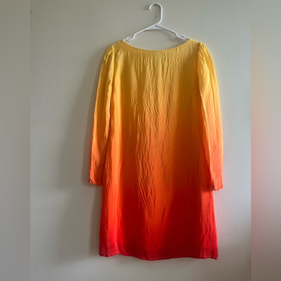 Tyler mcgillivary sunset orange sherbet colored long sleeve mini dress in lava - Picture 2 of 4